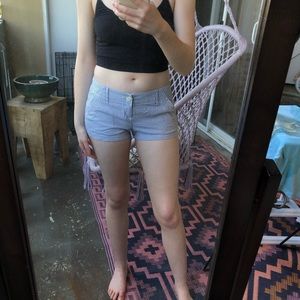 Y2k low rise seersucker shorts